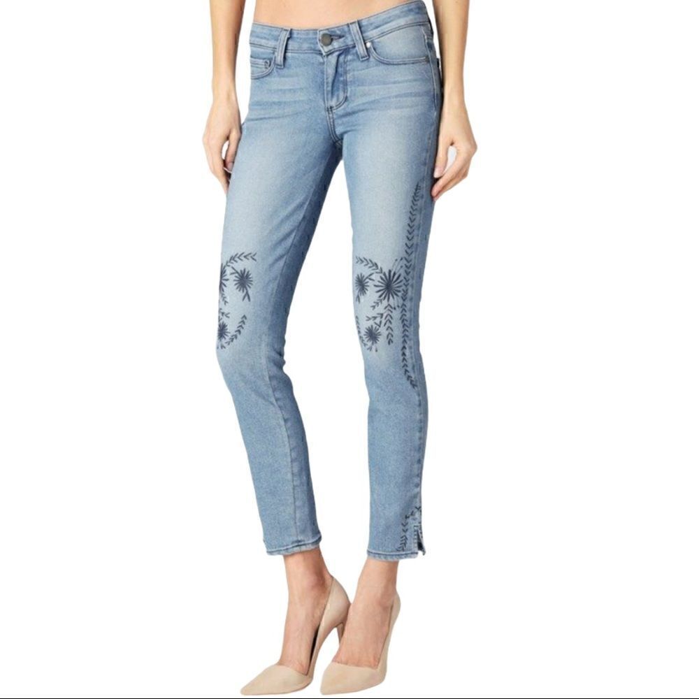 Paige Verdugo Ankle Fleur Embroidery Jeans